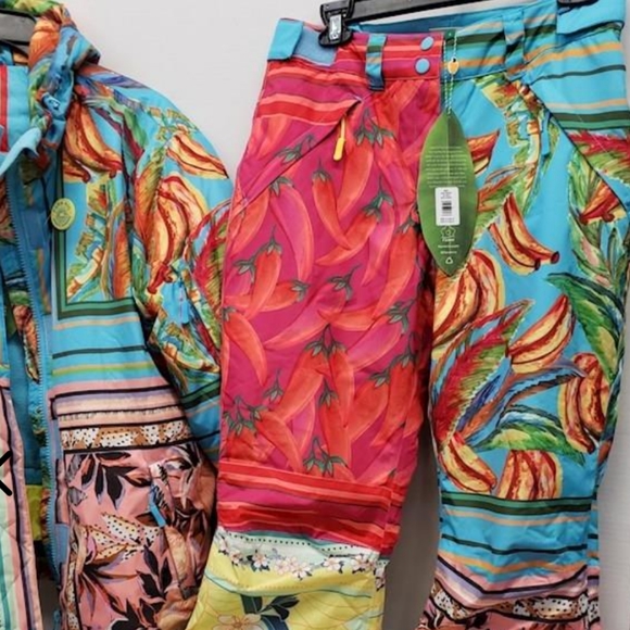 NWT FARM Rio Mixed Scarves Ski Jacket & Pants - Picture 6 of 9